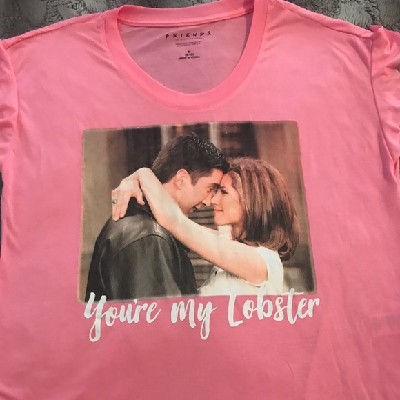 Tops - NWT Friends Tv Show Lobster Pink Tshirt top for women Size Xs